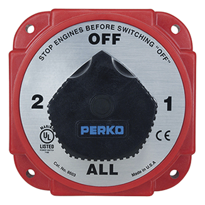 8603DP - Switch Selector de Batería y Alternador / 380 A Continuos / 850 A Intermitentes / 6-32 VCD / Ignición Protegida / 5.25 Pulgadas