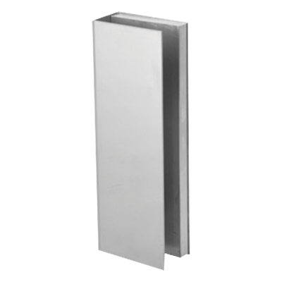 GB-8134 - Bracket de Montaje Tipo U / Puertas de Vidrio 3/4" (19.1 mm) / Chapas Magnéticas 600 a 1200 lbs / Ajuste por Opresores / Aluminio Anodizado