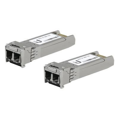 UF-MM-10G - UFiber Módulo SFP+ 10G, transceptor MiniGibic MultiModo 10 Gbps, distancia 300m, conectores LC, paquete de 2 piezas