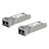 UF-MM-10G - UFiber Módulo SFP+ 10G, transceptor MiniGibic MultiModo 10 Gbps, distancia 300m, conectores LC, paquete de 2 piezas