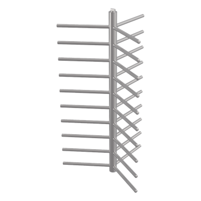 H4420POLE/DM60 - Eje Central de Refacción / Torniquete Doble Cuerpo Completo / Acero Inoxidable / Compatible DS-K3H4420