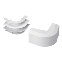 T45OCIW - Accesorio de Canaleta / Esquinero Exterior / PVC Rígido / UL94V-0 / Rango Térmico 0 a 50°C / Instalación en Pared, Techo o Piso