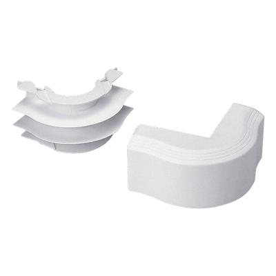 T45OCIW - Accesorio de Canaleta / Esquinero Exterior / PVC Rígido / UL94V-0 / Rango Térmico 0 a 50°C / Instalación en Pared, Techo o Piso