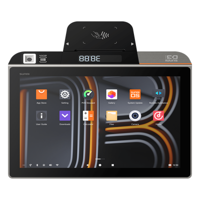 D3MINI - Terminal POS de Escritorio / 10.1" IPS / Qualcomm Hexa-Core 2.4 GHz / 3 GB RAM + 32 GB ROM / Impresora Térmica 58 mm / Android 13 / IP54 / 4G / Wi-Fi Dual Band / Bluetooth 5.0