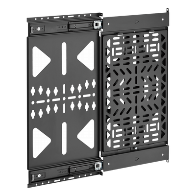 APM-10-01 - Panel de Almacenamiento AV Deslizante / Capacidad 10 kg (22 lbs) / Rango 300 mm / Acero de Alta Resistencia / Quick-Release / Montaje Pared y Riel