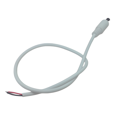 DC-CORD-W - Cable de Alimentación DC / Conector Macho 5.5 x 2.1 mm / Calibre 22AWG / Longitud 30 cm / Forro Blanco / Polarizado