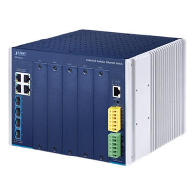 IMS-6325-5 - PLANET Industrial Layer 3 5-Slot Gestionado L3 Gigabit Ethernet (10/100/1000) Azul, Metálico