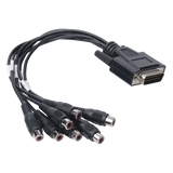101501706 - Hikvision 101501706 adaptador de cable de vídeo D-Sub (DB-15) 7 x RCA Negro