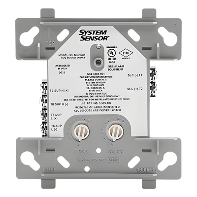 SKMONITOR2 - Módulo de Doble Entrada Convencional / Comunicación SLC de Dos Hilos / LED Dual de Estado / Cableado Clase B Supervisado / Direccionamiento por Interruptores Rotativos