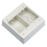 JBP2SIW - Caja de Pared Superficial Doble, Con Divisor, Uso Universal con Placas de Pared, Color Blanco Mate