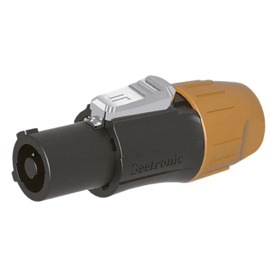 SAC3FCB-N-W - Conector PowerCom Macho / IP65 / 20 A a 250 V CA / Tres Núcleos / Bloqueo Rápido / Carcasa Amarilla