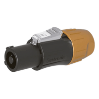 SAC3FCB-N-W - Conector PowerCom Macho / IP65 / 20 A a 250 V CA / Tres Núcleos / Bloqueo Rápido / Carcasa Amarilla