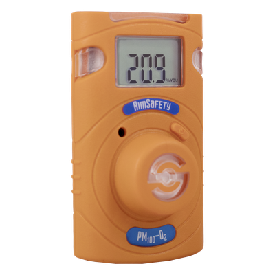 PM100-O2 - Monitor Personal de Gas / Monogás O2 / Pantalla LCD / Alarma Triple / IP67 / Durabilidad 2 Años