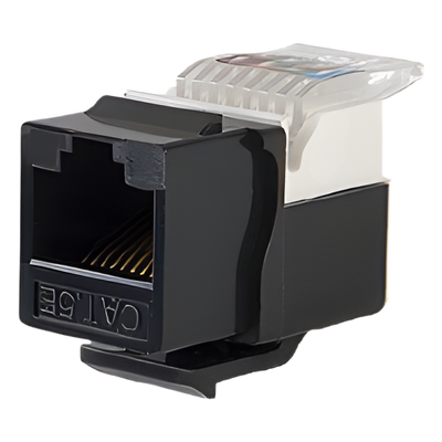 LP-KJ-516-BK - Módulo Jack Keystone / Cat5e / Toolless / RJ45 / Sin Blindaje / Color Negro