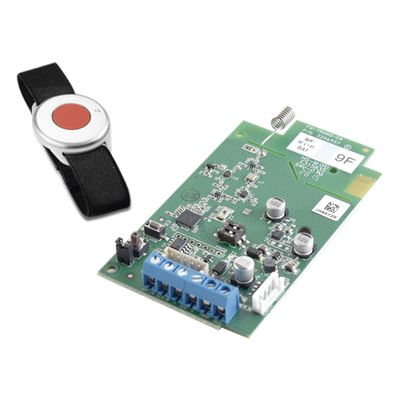 FW-TRANS-9F-B - Kit de Transceptor Inalámbrico 916MHz. 2 Vías y Botón de Pánico compatible con panel Crow