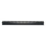 H2X2BL6 - Canaleta Ranurada de PVC / Base Tipo H / 2.17 in Ancho / 1.92 in Alto / 6 ft Largo / Sin Tapa / Negro