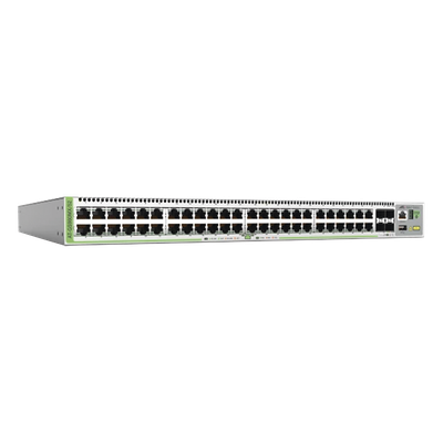 AT-GS980MX/52-10 - Switch Apilable L3 Lite / 48 Puertos Gigabit / 4 SFP+ 10G / 240 Gbps / 1U Rack / 17.3 x 12.7 x 1.7 in
