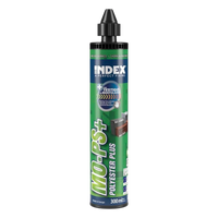 MOPS300 - Resina de Poliéster sin Estireno / 300 ml / Cargas Medias-Altas / Hormigón No Fisurado y Mampostería / M8-M24 / -40°C a +80°C / Interior y Exterior