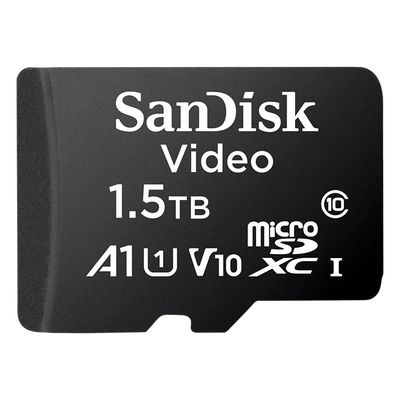 SDSDQA5S51T50BP - Memoria microSD / 1.5TB (1500 GB) / Alta Resistencia / Videovigilancia 24/7 / Clase 10 / UHS-I / -25°C a 85°C / 768 TBW