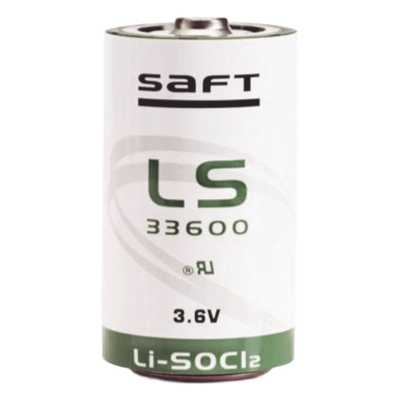 LS33600 - Batería de Litio Industrial / Tamaño D / 3.6 V / 17 Ah / 61.2 Wh / Pulso 400 mA / Hermética Vidrio-Cristal