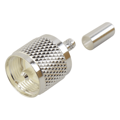 RFU-505-ST - Conector UHF Macho / Anillo Plegable / RG-58/U / RG-142/U / 500 MHz