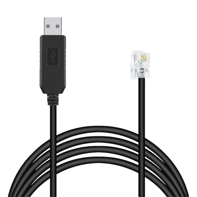 CA-9U9B - Cable Serial / RJ-9 a USB-A / 200 cm (6.6 ft) / Negro