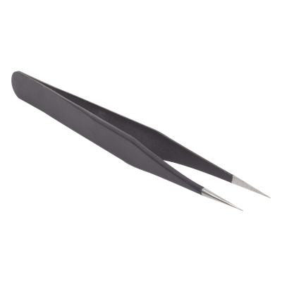 EPTP6 - Pinzas Antiestáticas / Acero Inoxidable / Recubrimiento ESD / Mango Ancho / Punta Afilada / 12.3 cm (4.8 in) / 17 g