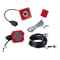 PA2FKIT - Kit de Accesorios para Intercomunicación / Cámara IP 720p HD / Micrófono Resistente al Agua / Parlante 5W / 8Ω / Botón de Llamada / Plug and Play