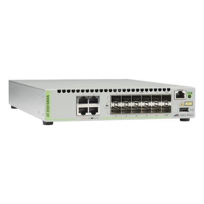 AT-XS916MXS-10 - Switch Capa 3 Stackeable / 12 Puertos SFP/SFP+ 10G / 4 Puertos RJ-45 100/1000/10G / 238 Mpps / AlliedWare Plus
