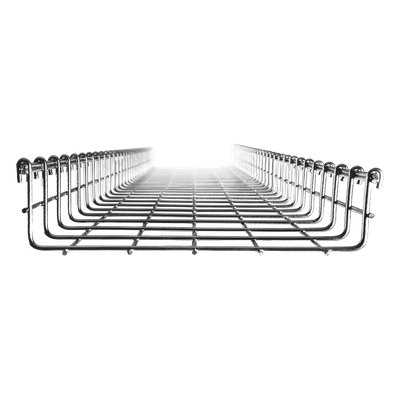 MG-50-434EZ - Charola Tipo Malla / Ancho 250 mm (9.8 in) / Peralte 66 mm / Tramo 3 m (9.8 ft) / Electro Zinc 15-20 micras / Capacidad 263 Cables Cat6