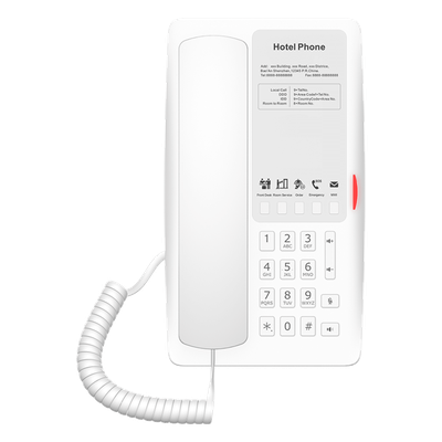 H4WW - Teléfono IP Hotelero / Wi-Fi 6 Dual-Band / 2 Líneas SIP / 5 Teclas Programables / Puerto USB-A / PoE 802.3af / Audio HD