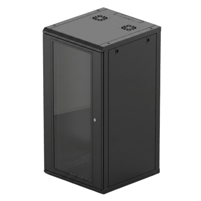 SR-19-24-GN3G - Gabinete de Pared / 24U / 635 mm Profundidad / 19 in / Acero Reforzado / 100 kg Carga / 2.09 ft x 3.85 ft x 2.09 ft