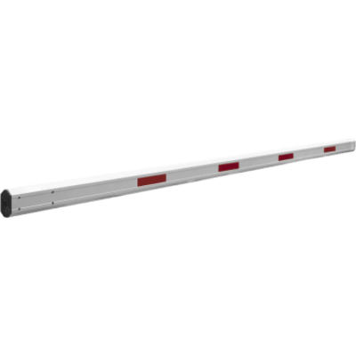 XB-TEL-ARM-8M - Brazo Telescópico para Barrera / Aluminio / 8 m (26.2 ft) / Bandas Rojas de Alta Visibilidad / Acabado Blanco