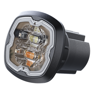 SPF16W - Estrobo Empotrable LED / 6 LED Doble Color / Homologado ECE R65 Clase I / IPX7 / 12-24 VCD / Sincronización hasta 20 Unidades