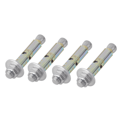 BARREN-ANCLA - Kit de 4 Piezas de Taquete Tipo Barrenancla con Tornillo de 3/8" X 3" con Taquete de 1/2".