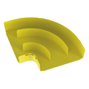 FRRA12X4LYL - Ángulo Recto Horizontal / 90° / Para Canaleta 12x4 / Radio de Curvatura 50.8 mm / ABS 94V-0 / Color Amarillo
