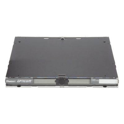 FRME1U - Panel de Distribución de Fibra Óptica, Acepta 3 Placas FAP o FMP, Bandeja Deslizable, Hasta 72 Fibras, Color Negro, 1UR
