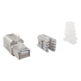 ZP1-6AS-00S - Conector RJ45 Cat6A Blindado / Terminación en Campo / 10 Gbps / Sin Clip Protector / UL 2043 Plenum