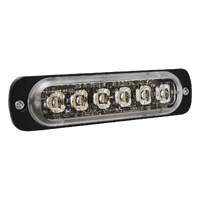 SP6A - Luz Auxiliar LED / 6 LED Alta Potencia / Perfil Bajo 9 mm / SAE Clase 1 / ECE R65 / IPX7 / Sincronización 15 Unidades