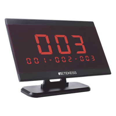 TD105 - Pantalla receptora inalámbrica / 433.92 MHz / 100-200 m / 999 transmisores / 9 áreas / 328-656 pies