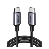 50152 - Cable USB-C a USB-C / 2 Metros (6.56 Pies) / 60W PD3.0 / 480 Mbps / Nylon Trenzado / Aluminio