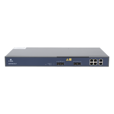 V1601E02-DP - OLT / 2 Puertos EPON / 6 Puertos Uplink / 128 ONUs / 20 km / 1.244 Gbps / Rack 1U