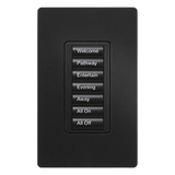 RRDW7BMN - Teclado de Pared / 7 Botones Programables / Retroiluminado / RF 9 m (29.5 ft) / Control de Escenas RadioRA 2 / Memoria ante Fallas