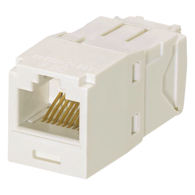 CJ6X88TGIW - Conector Jack RJ45 / Categoría 6A / 10GBase-T / Terminación TG / Mini-Com / 8P8C / 22-26 AWG / -10°C a 65°C