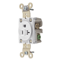 HUB-HBL-5361-W - Contacto Sencillo / 20 A / 125 V / 2 Polos 3 Hilos / NEMA 5-20R / Grado Industrial / 1.19 x 3.28 x 1.63 in (30.22 x 83.31 x 41.40 mm)