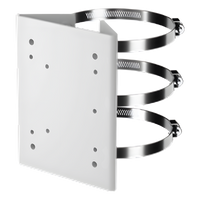 HA60PLMZI - Adaptador de Montaje en Poste / PTZ Serie 35 / Acero / Interior y Exterior / Paso de Cable Interno
