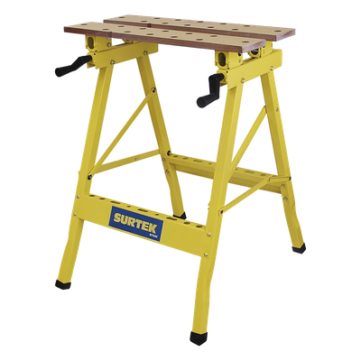 SYS-BT600 - Banco de trabajo portátil / Capacidad 100 kg / Base inclinable / Acero resistente / 60.5 cm ancho / 1.98 ft altura