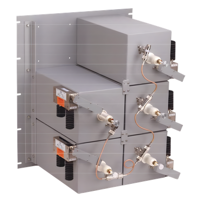 W65552/7C - Combinador de RF / 5 Canales / 440-512 MHz / 125 W / 300 kHz Separación / Doble Aislador / N Hembra / 19 x 19 x 22.8 in