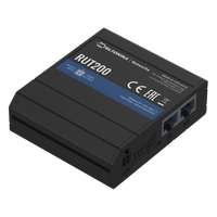 RUT200 - Router Industrial LTE 4G / 150 Mbps Cat 4 / 2 Puertos Ethernet 10/100 / WiFi 2.4 GHz / Montaje Riel DIN / -40°C a 75°C (-40°F a 167°F)