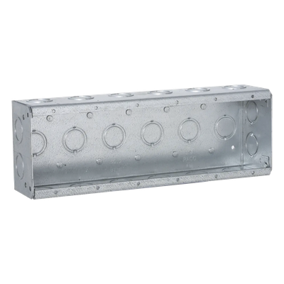 HUB-960 - Caja Multigang de Acero / 6 Posiciones / Profundidad 2.5 in / 28 Entradas 1/2"-3/4" / Capacidad 95.3 cu. in / UL Listed